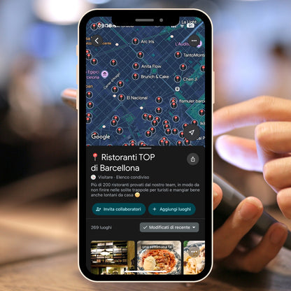 Mappa dei ristoranti TOP di Barcellona